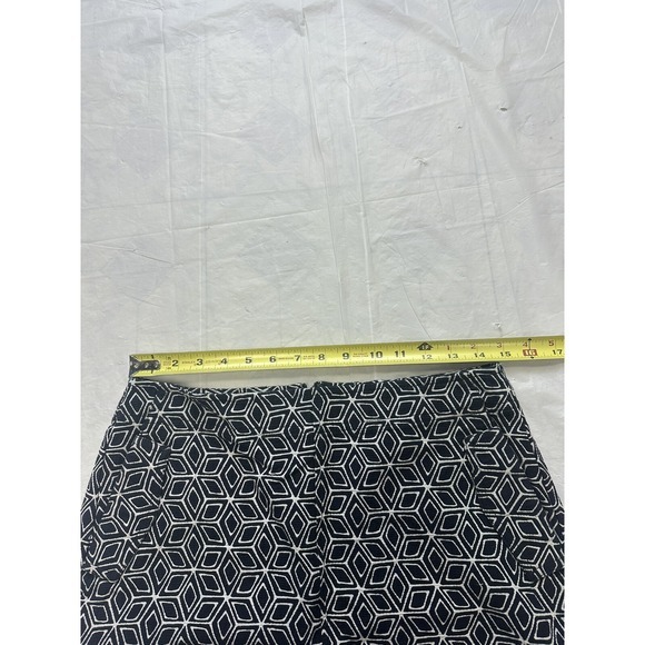 Talbots Womens Skirt Sz 8‎ Navy Blue White Geometric Cotton Pockets - Picture 6 of 7